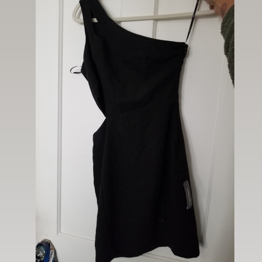 One shoulder cut out dress